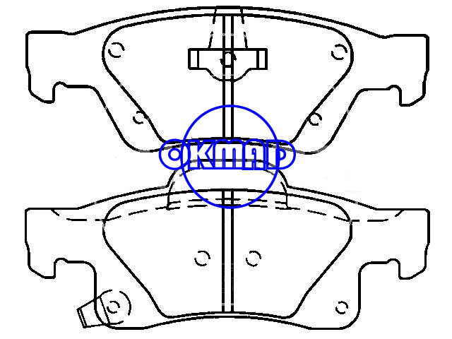 JEEP Grand Cherokee IV BR1 BRY DODGE TRUCK Durango Pastilha de freio FMSI: 8698-D1498 OEM: 68052386AA WVA: 25196, F1498